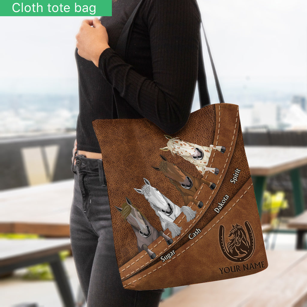 Love Horse - Personalized Horse Tote Bag