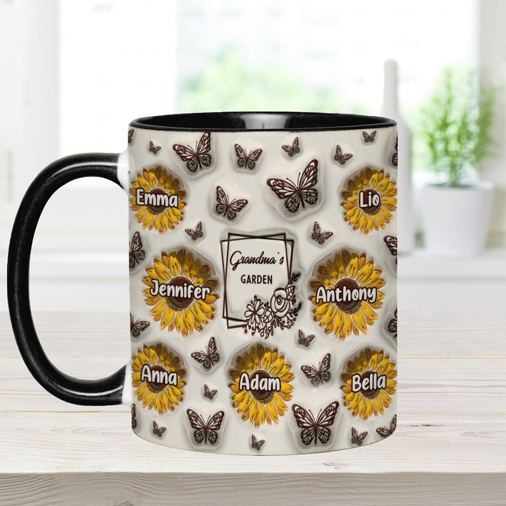 Le jardin de tournesols de grand-mère - Cadeau pour grand-mère - Mug personnalisé