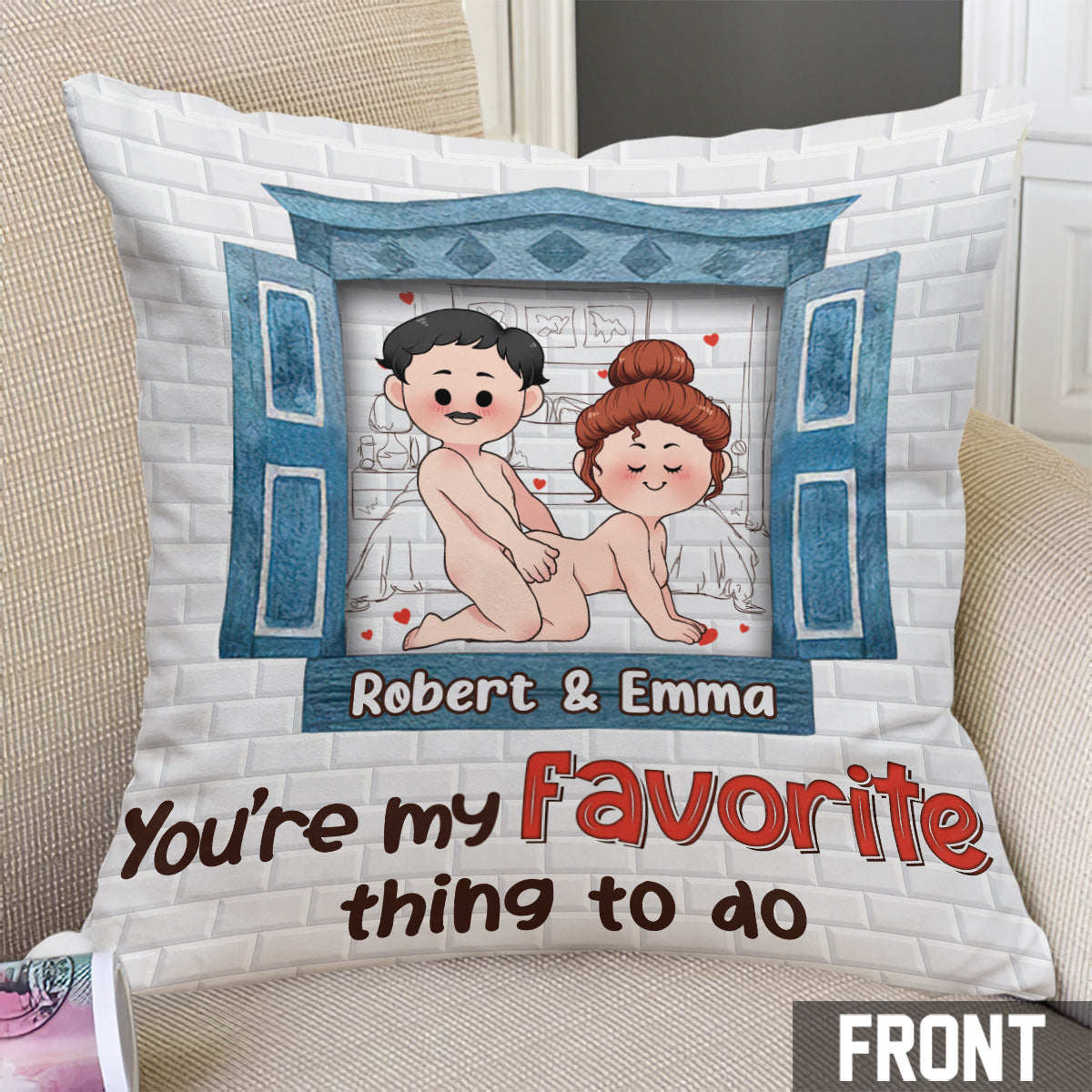 You’re My Favorite - Personalized Couple Throw Pillow