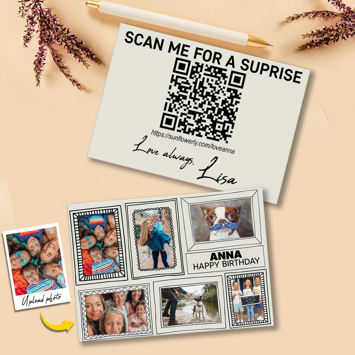 Any Message - Personalized QR Greeting Card