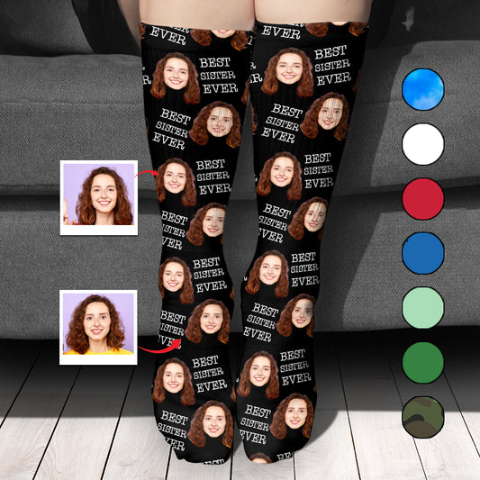 Custom Face - Personalized Sibling Socks