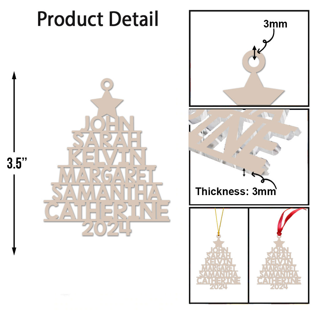 Custom Name Christmas Tree - Personalized Ornament