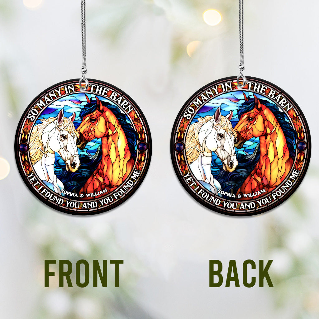 So Many In The Barn - Horse gift for husband, wife, boyfriend, girlfriend - Personalized Car Ornament