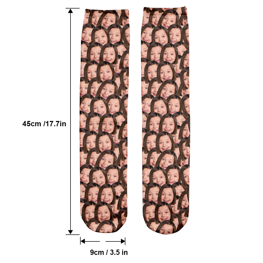 Individuell bedruckte Socken für Töchter