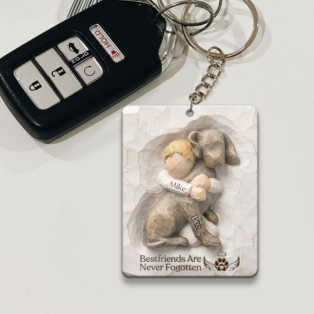 Bestfriends Are Never Fogotten - Personalized Dog Keychain