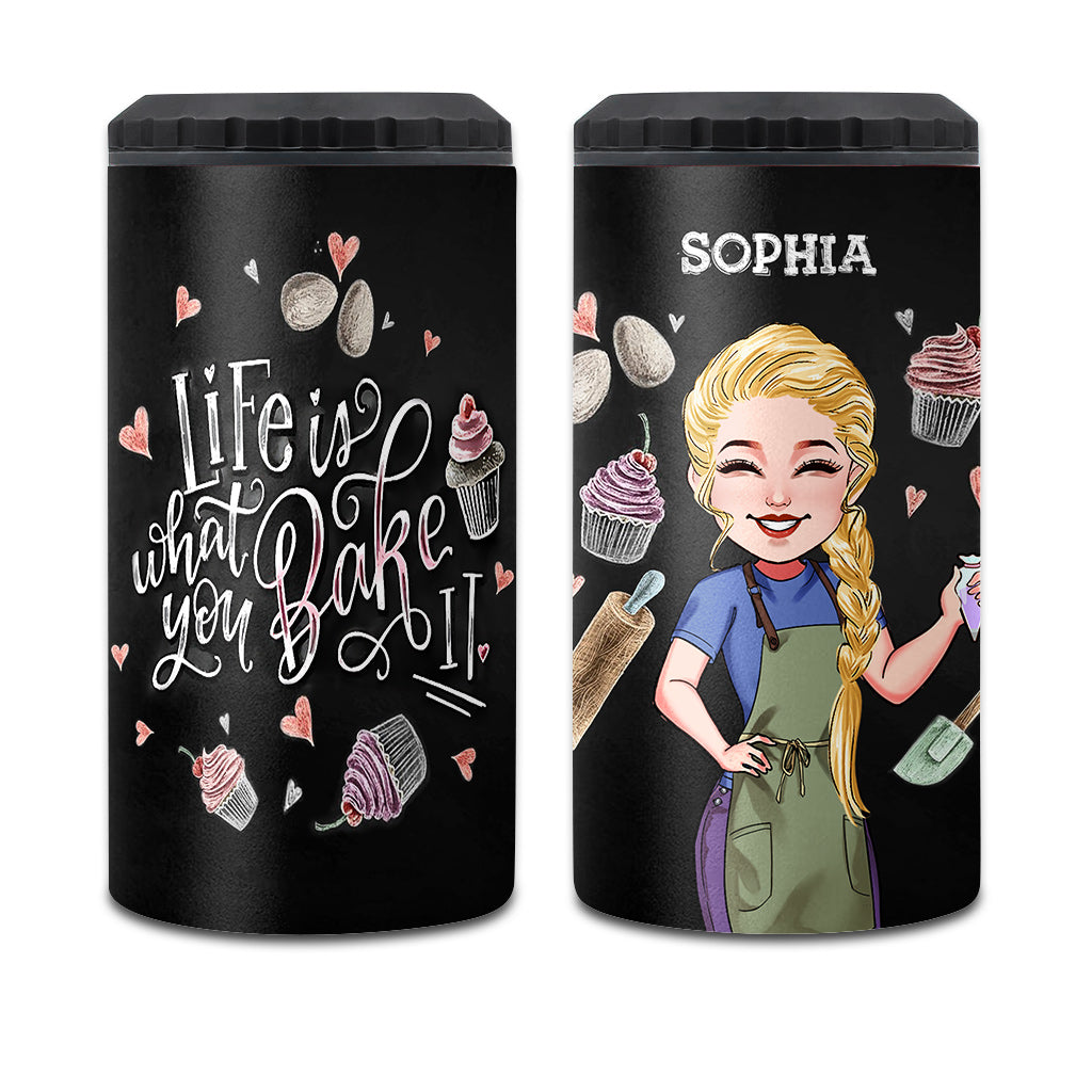 Life Is What You Bake It - Personalized Baking Can Cooler