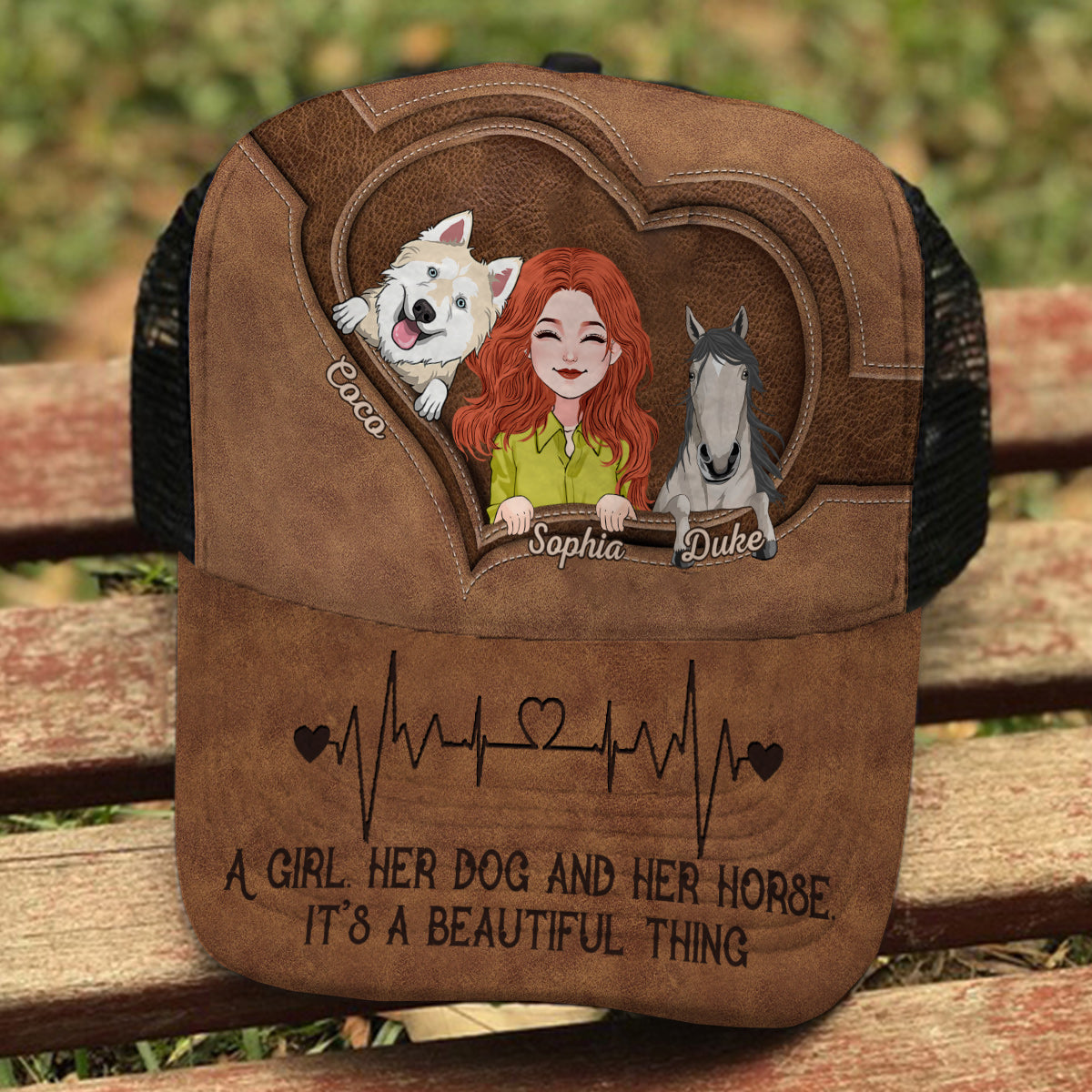 What A Beautiful Thing - Personalized Horse Trucker Hat