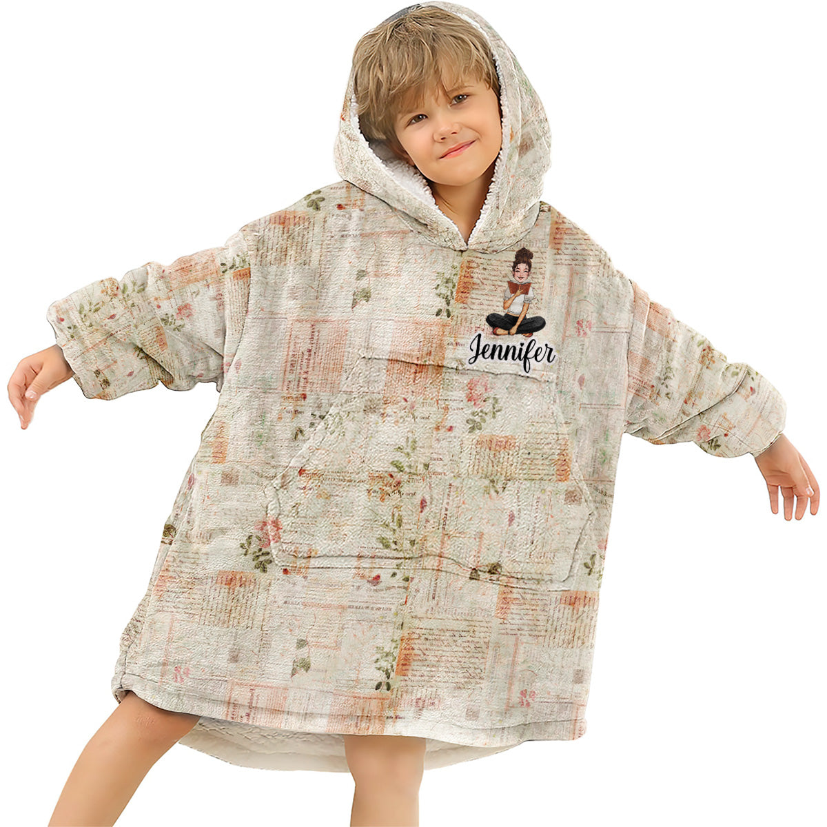 Just One More Chapter - Personalized Book Blanket Hoodie