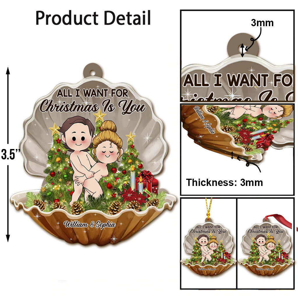 All I Want For Christmas Is You - Personalized Couple Ornament