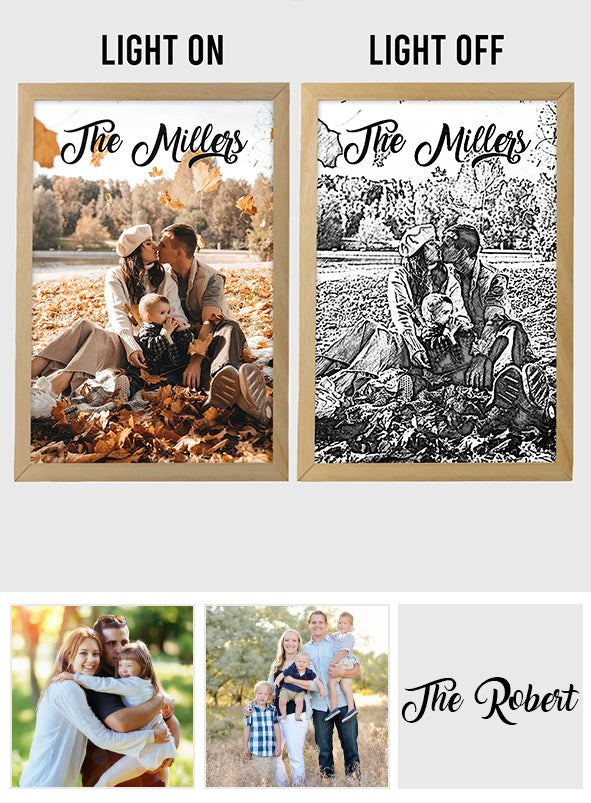Love Family - Personalized Family Light Photo Frame