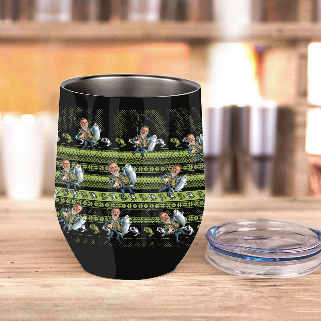 Gobelet à vin personnalisé « J'adore la pêche »