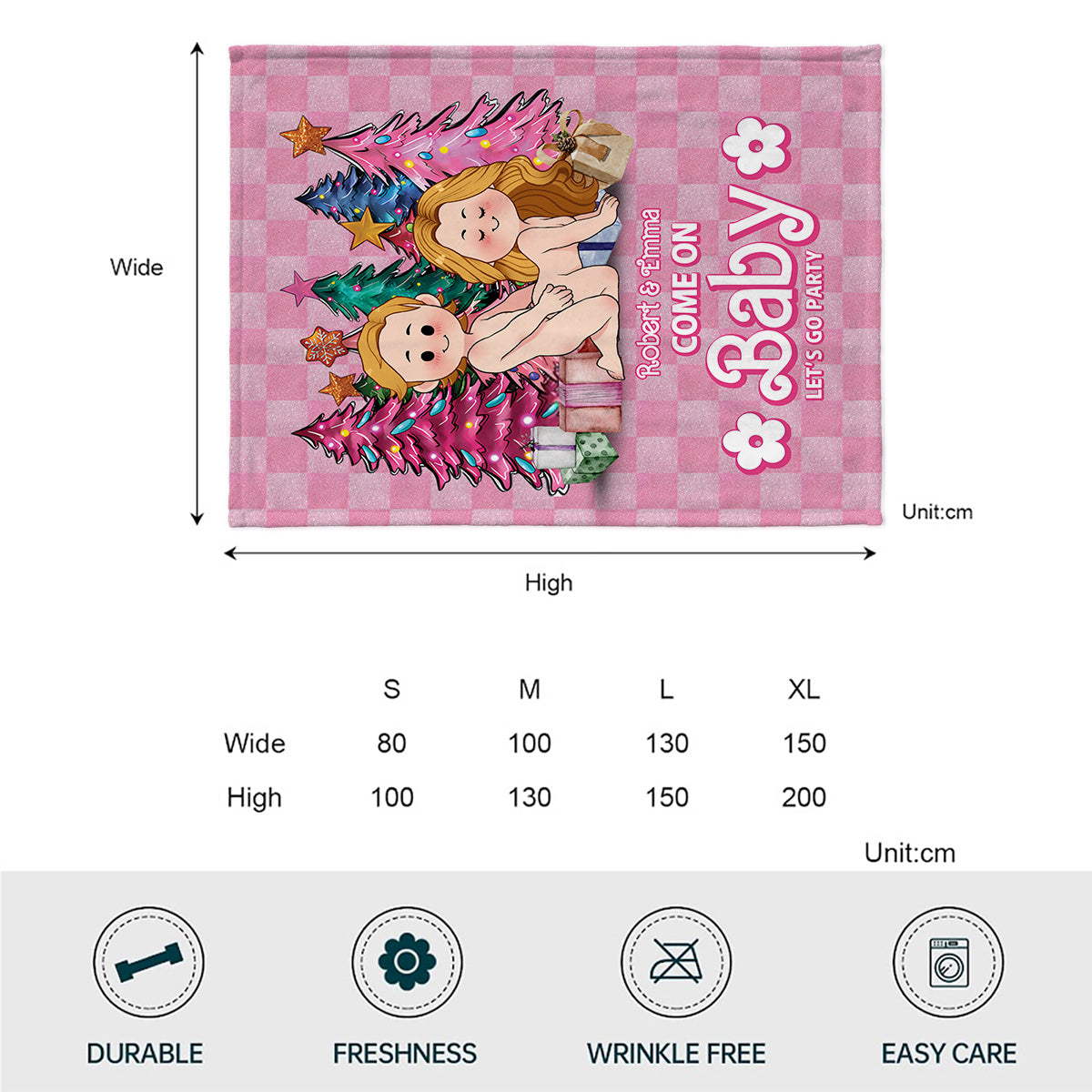 Come On Hubby Wifey Baby - gift for boyfriend, husband, wife, girlfriend - Personalized Blanket