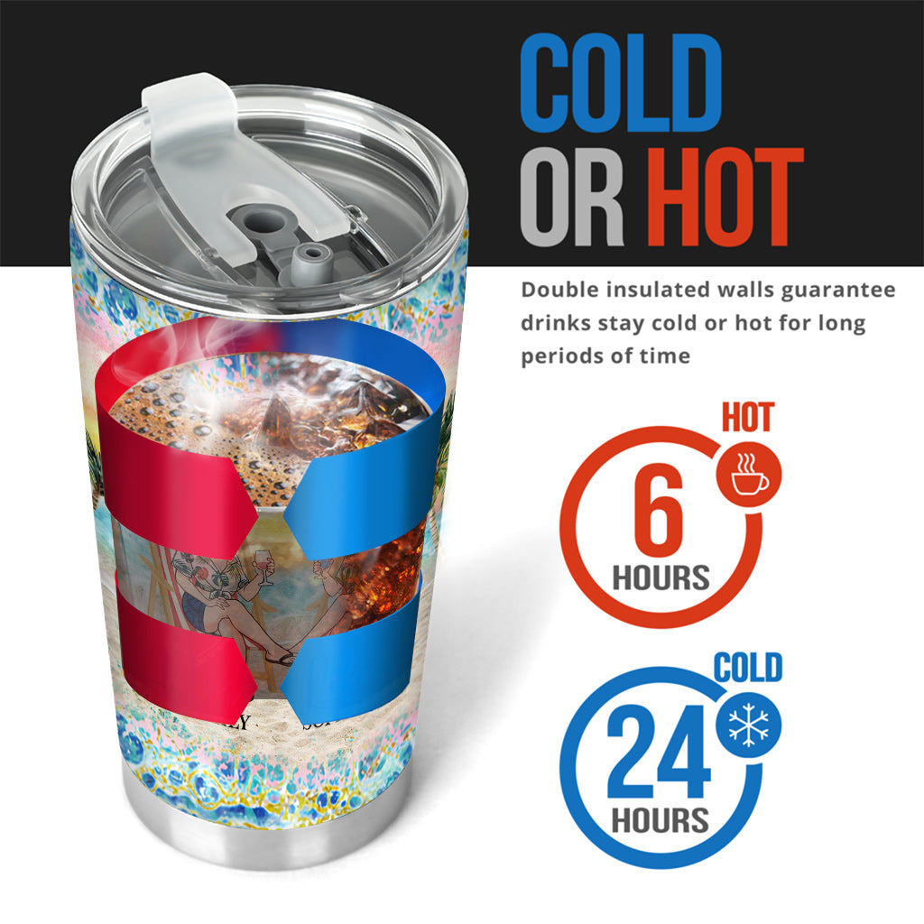 I Love You To The Beach And Back - Personalized Sea Lover Tumbler