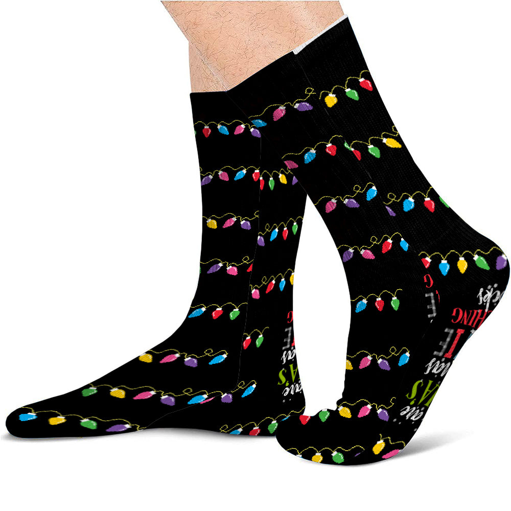 Chaussettes de Noël personnalisées pour regarder des films de Noël