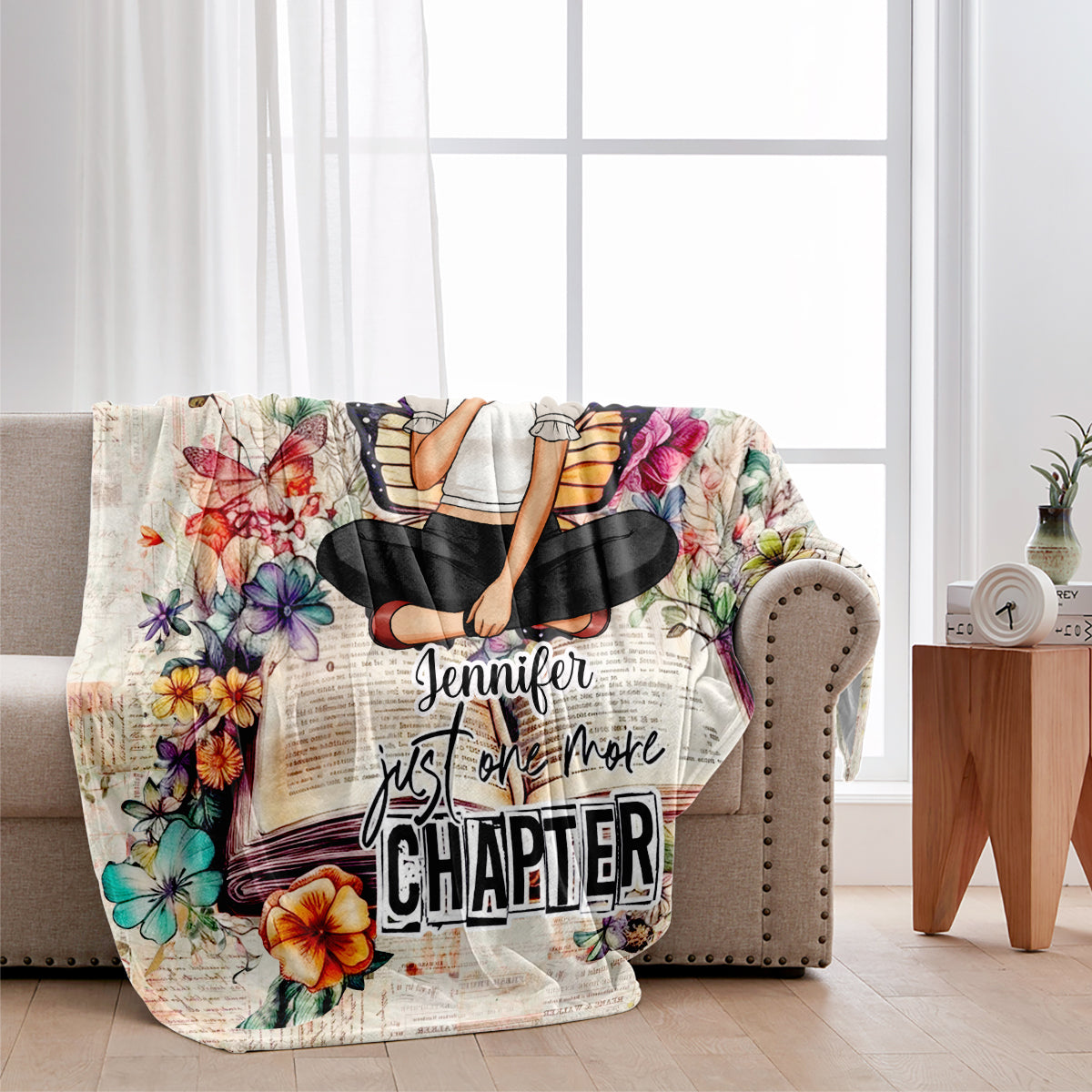 Just One More Chapter - Personalized Book Blanket