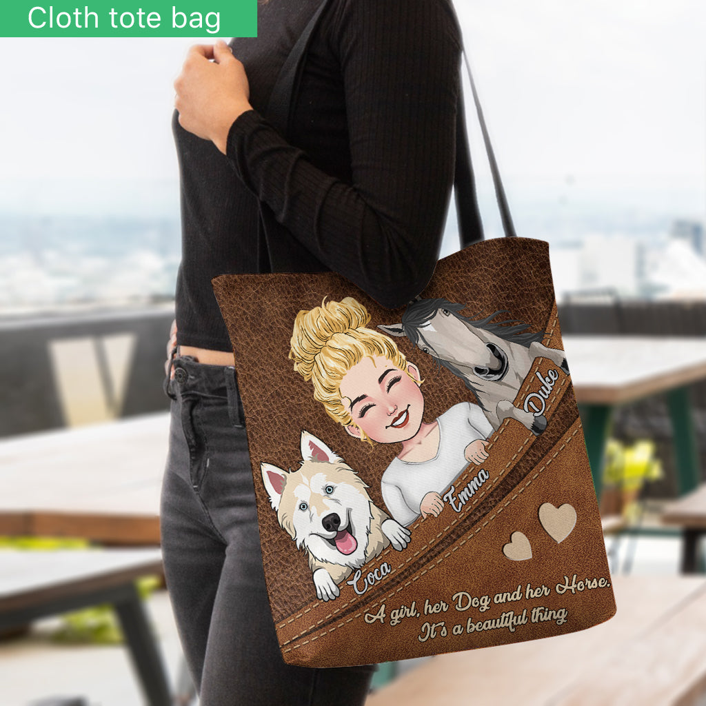 What A Beautiful Thing - Personalized Horse Tote Bag