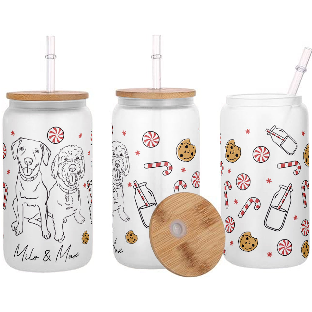 Adorables chiens et chats - Verre personnalisé pour canette avec motif chien