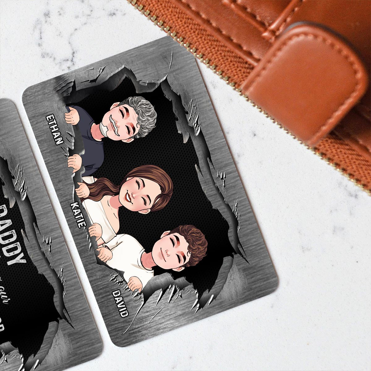 Thanks For Being My Hero - Personalized Father Wallet Insert Card