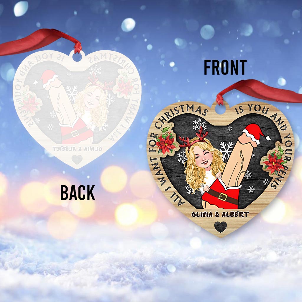 All I Want For Christmas Is You - Personalized Couple Ornament