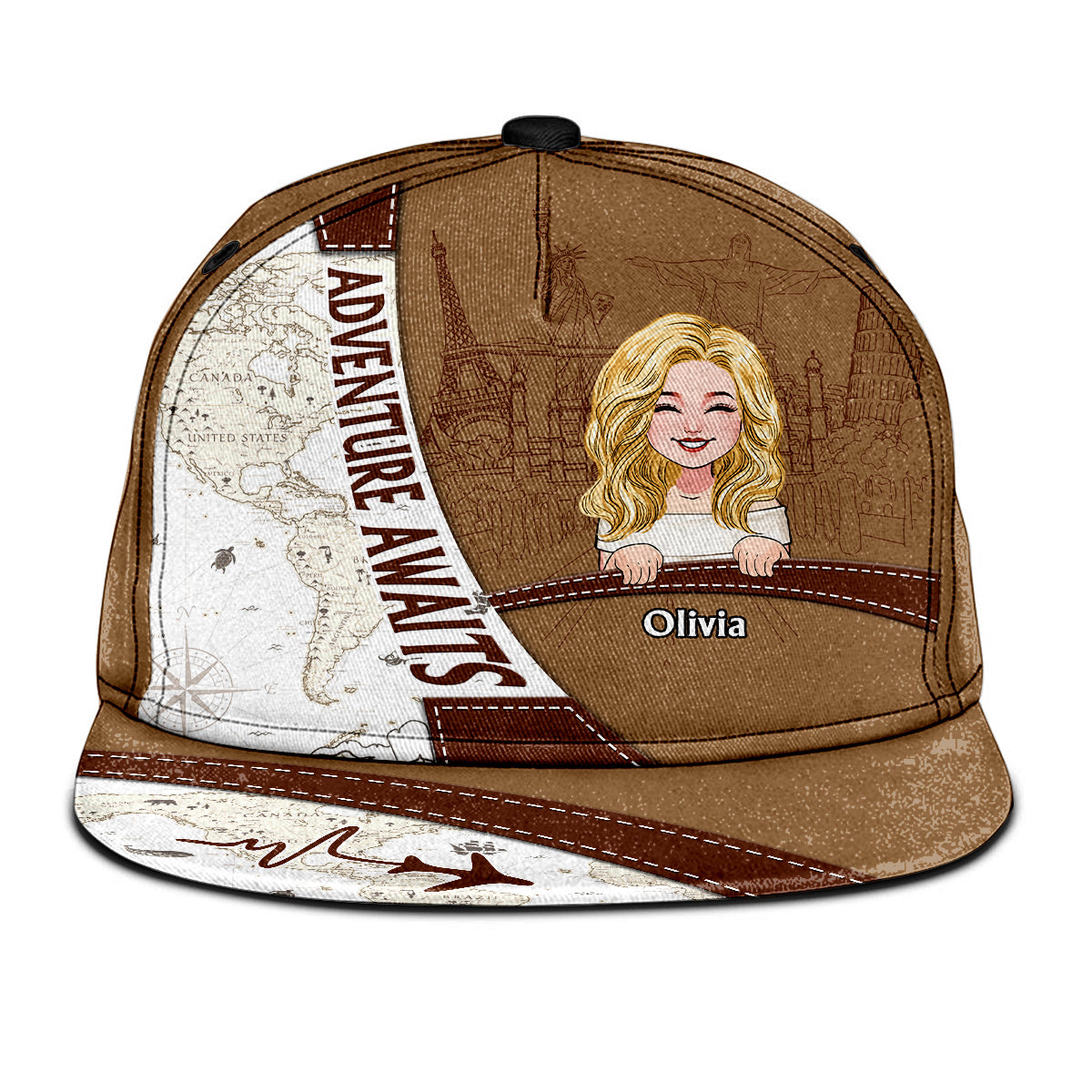 Adventure Awaits - Personalized Travelling Snapback