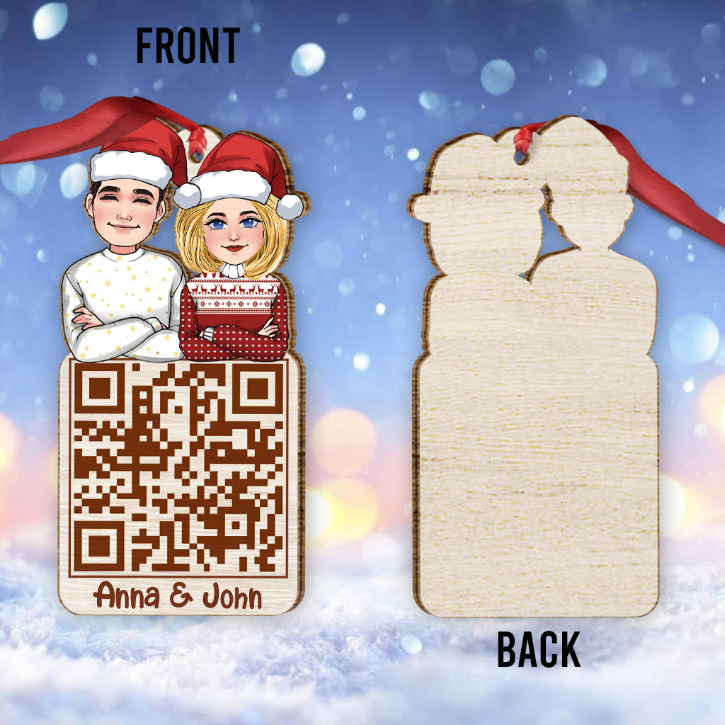 Christmas Couple QR Code - Personalized Couple Ornament