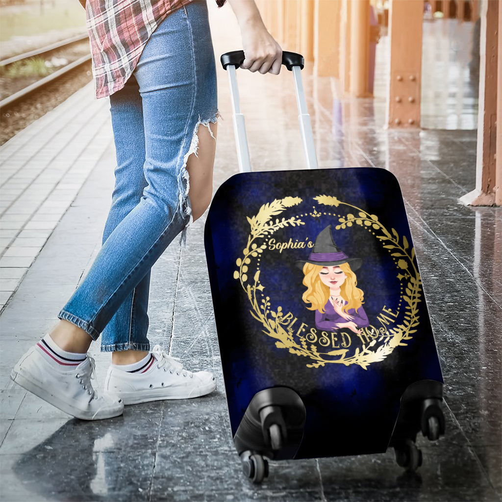 Blessed Home - Personalized Witch Luggage Cover