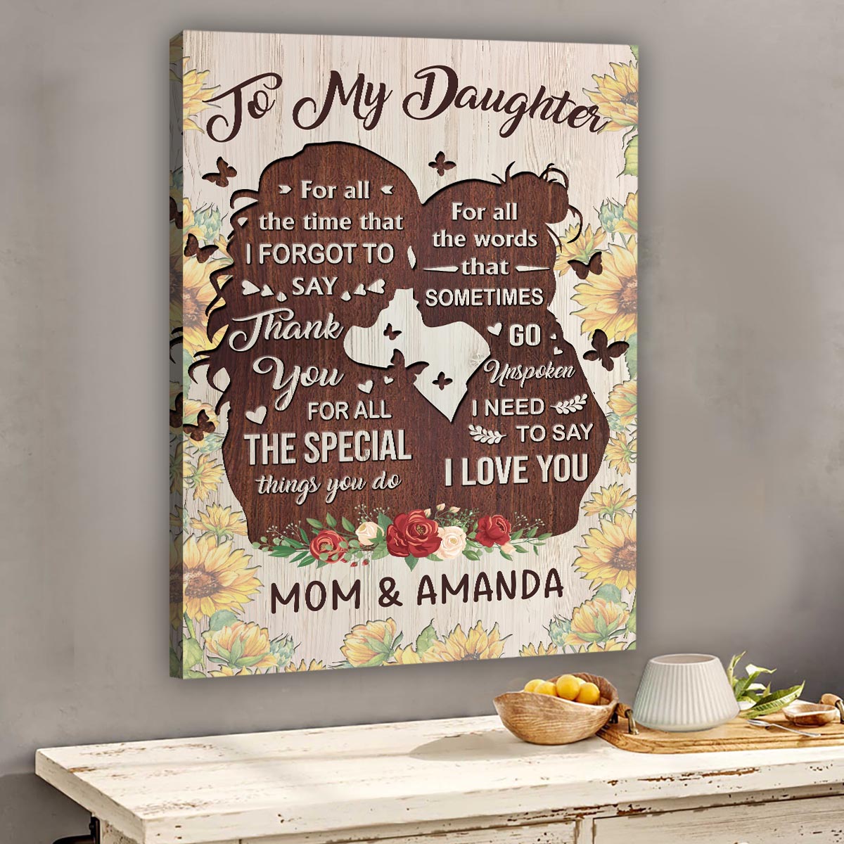 You Are The Kindest - Gift for mom, grandma, daughter, granddaughter, sister, aunt - Personalized Canvas And Poster
