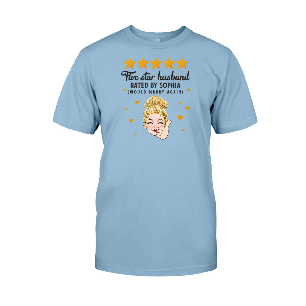 Five Star Husband Wife - Personalized Husband And Wife T-shirt And Hoodie