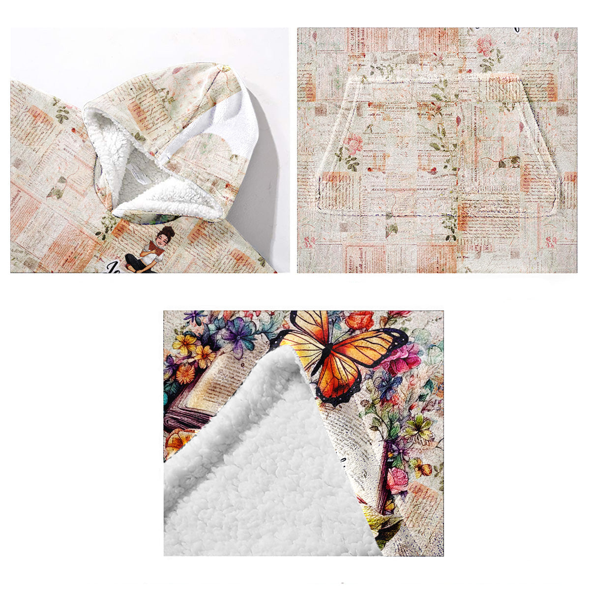 Just One More Chapter - Personalized Book Blanket Hoodie