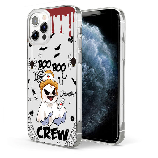 Boo Boo Crew - Personalized Nurse Clear Phone Case