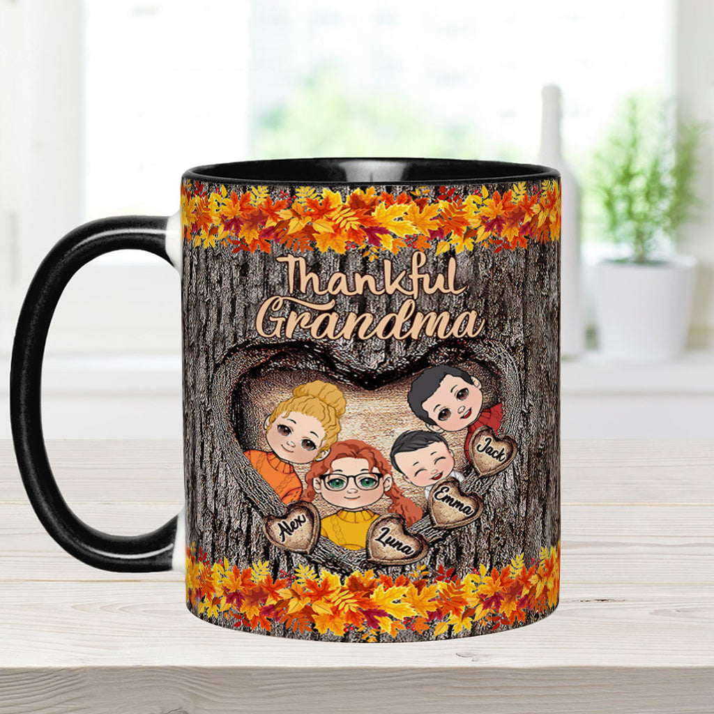 Thankful Grandma - Personalized Grandma Accent Mug
