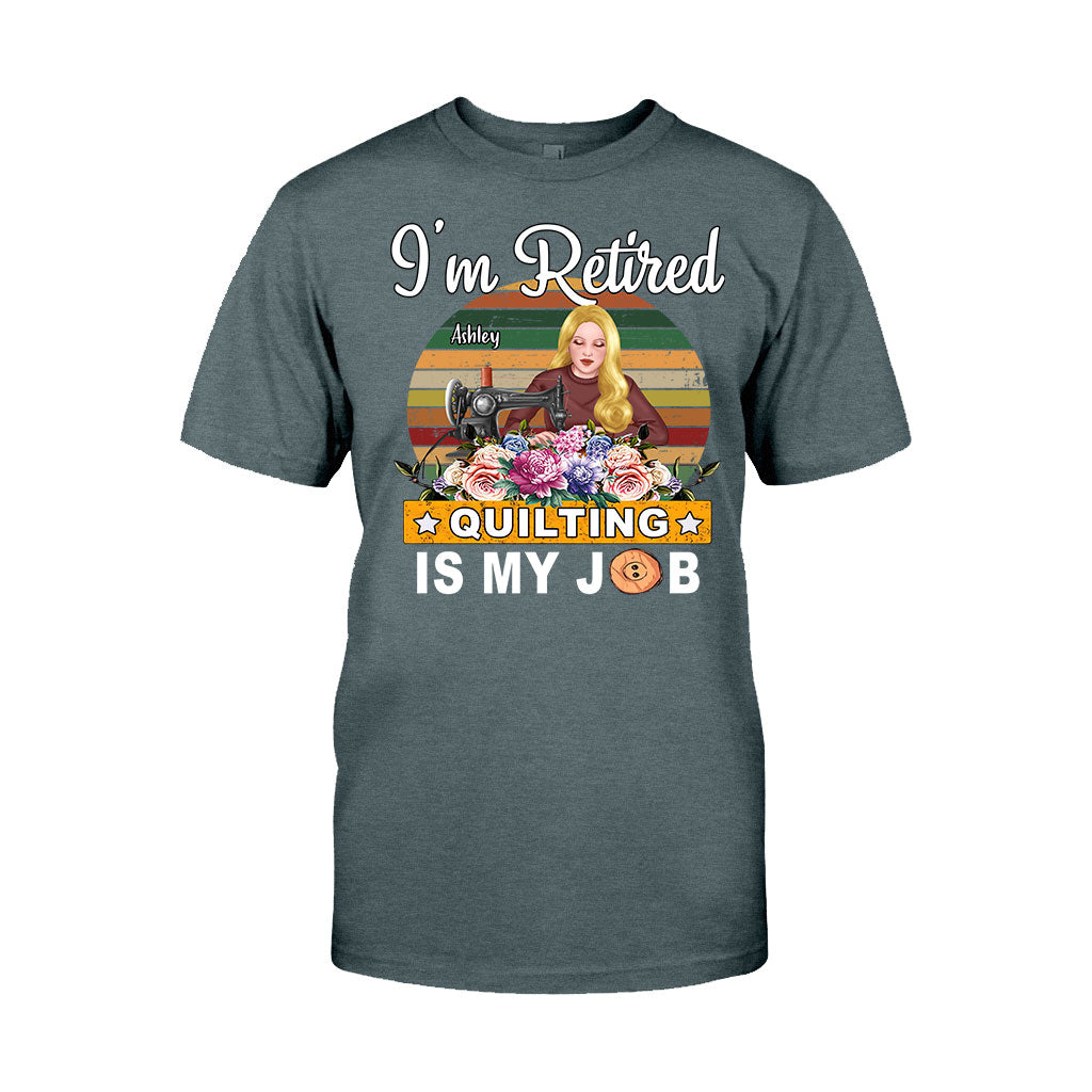 Quilten ist mein Beruf – Personalisiertes Quilt-T-Shirt und Hoodie