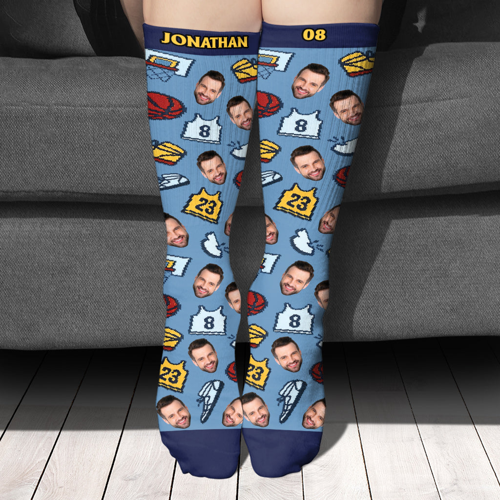 I'd Rather Be Watching Basketball - Personalized Basketball Socks