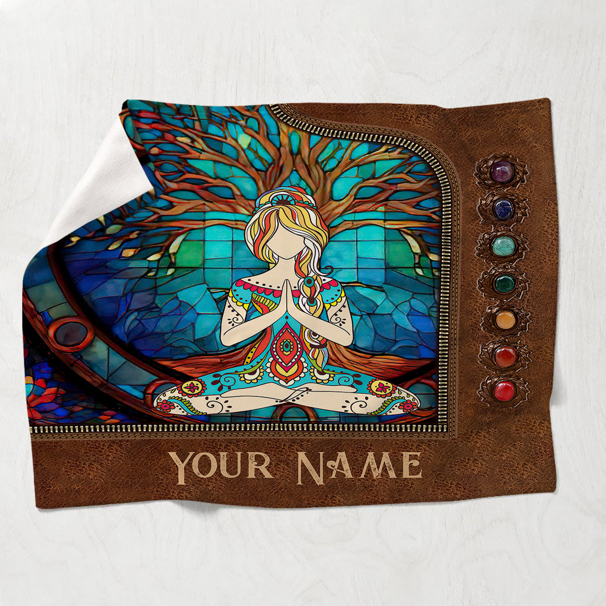 Namaste Green - Personalized Yoga Blanket