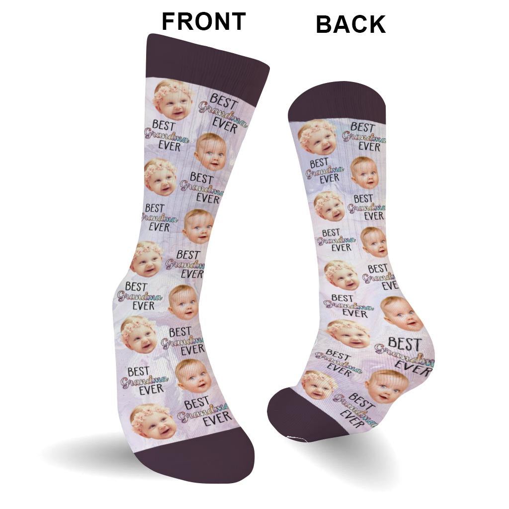 Best Grandma Mom Ever - Gift for mom, mom, grandma, aunt - Personalized Socks