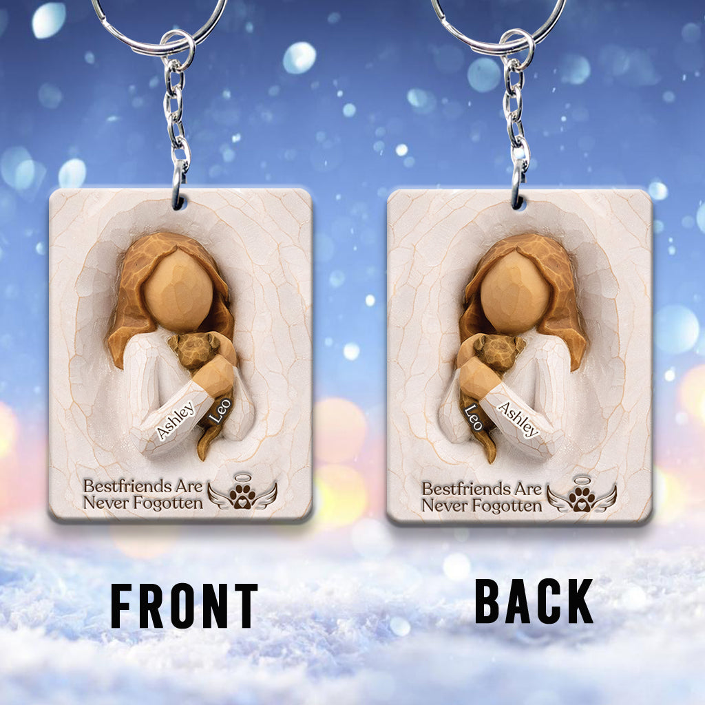 Bestfriends Are Never Fogotten - Personalized Dog Keychain