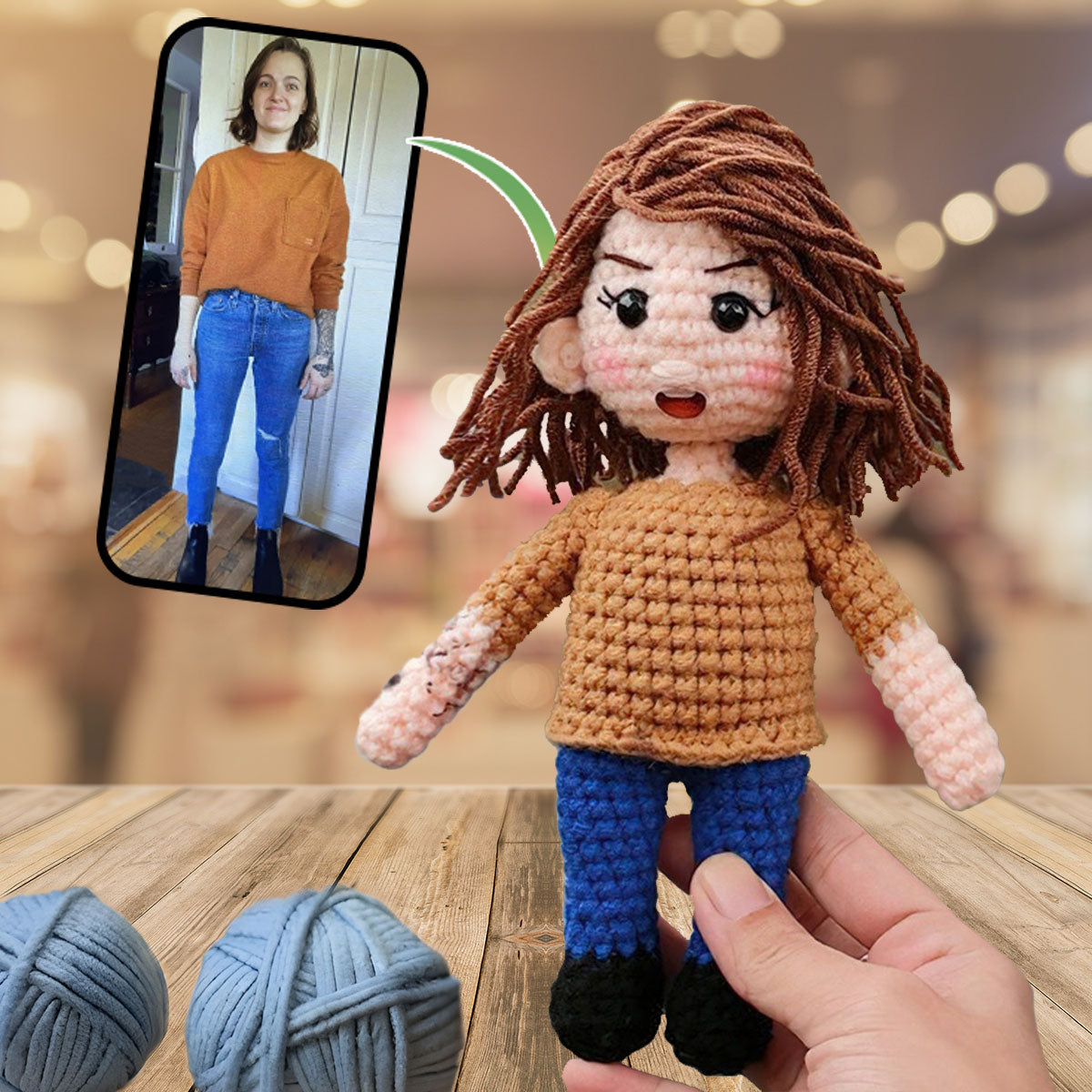 Hand Knitted Doll For Your Bestie - Personalized Bestie Hand Knitted Doll