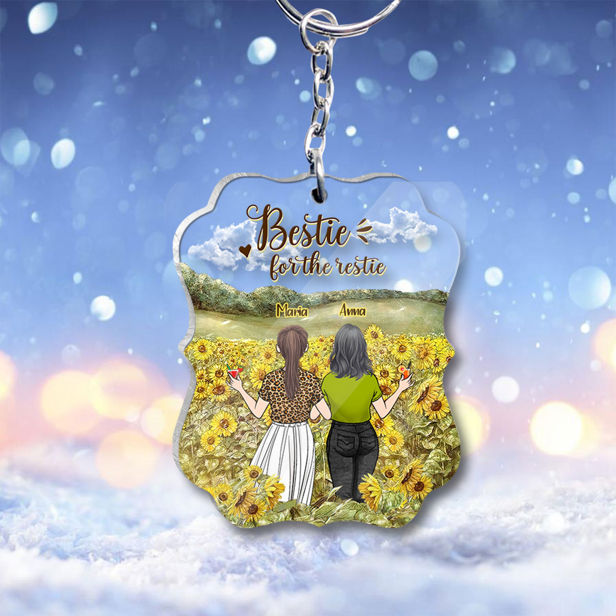 Bestie Forever - Bestie gift for sister - Personalized Keychain