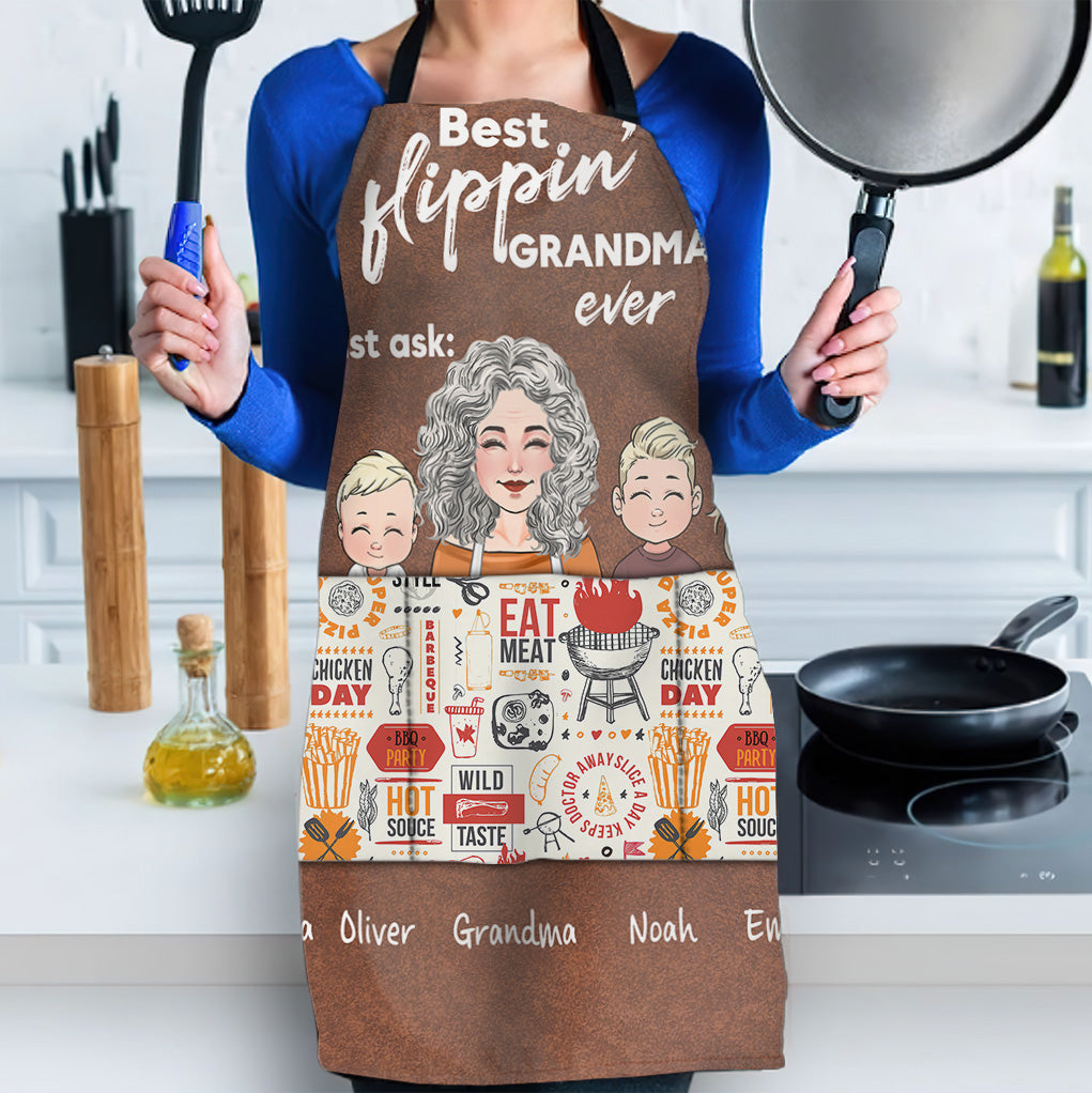 Best Flippin' Dad - Gift for dad, grandma, grandpa, mom, uncle, aunt - Personalized Apron