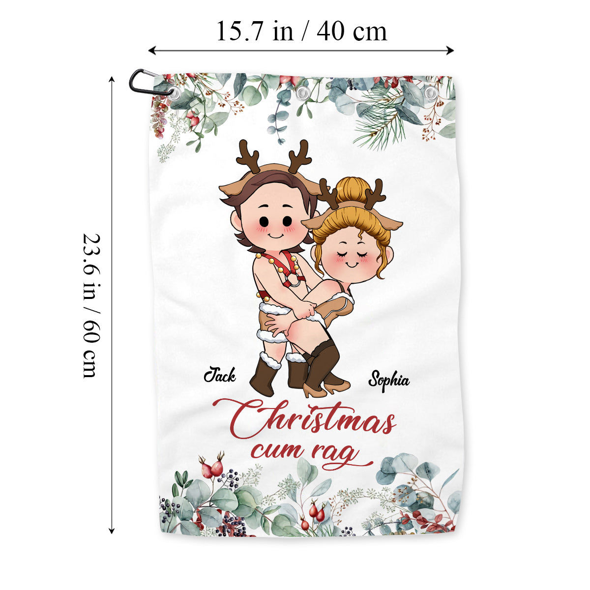 Christmas Rag - Personalized Couple Towel