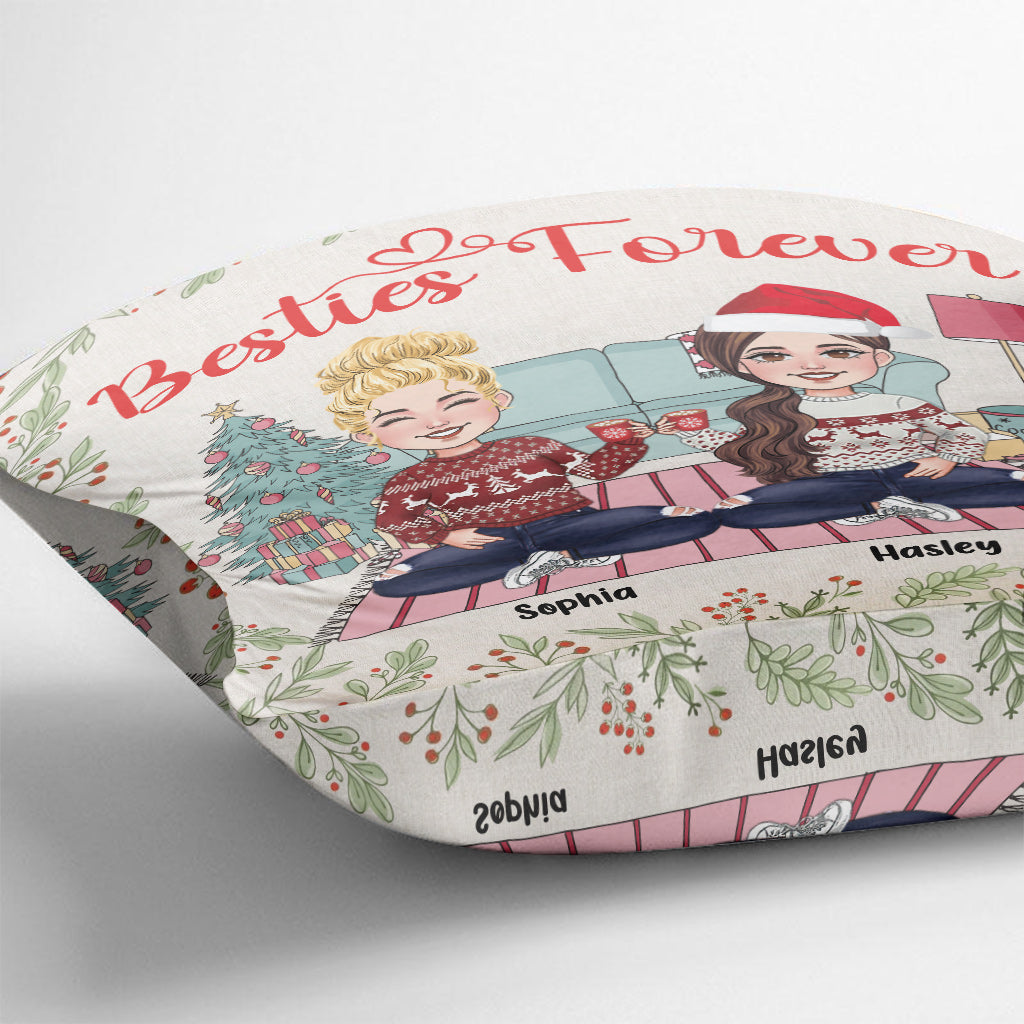 Besties Forever - Personalized Bestie Throw Pillow