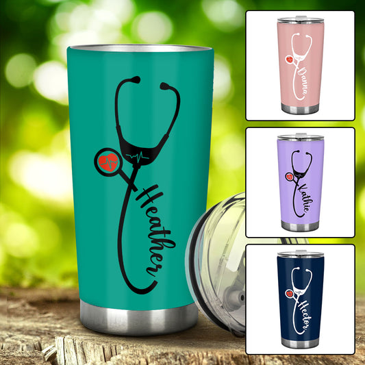 Nurse Stethoscope - Personalized Nurse Tumbler