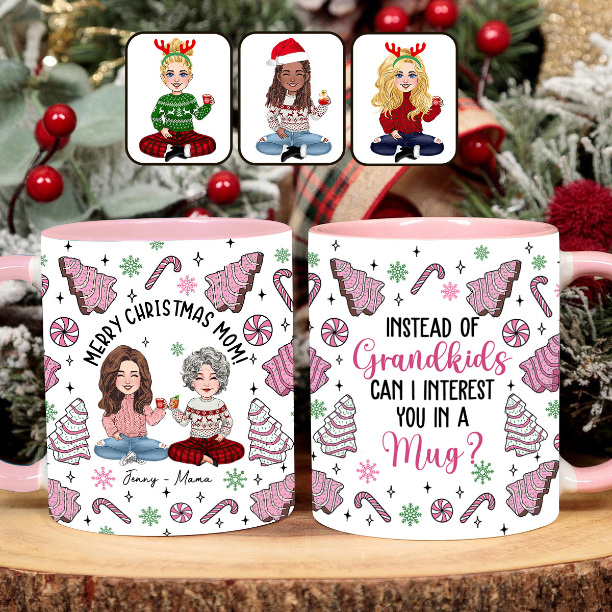 Instead Of Grandkids - Gift for mom - Personalized Accent Mug