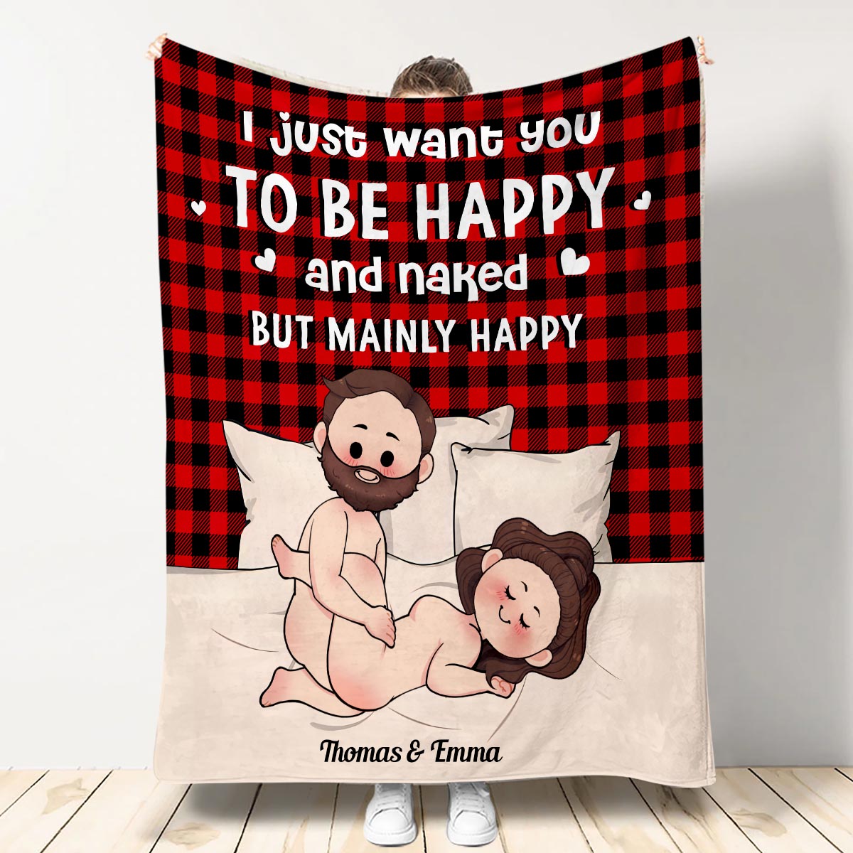 I Love Your Butt - Personalized Couple Blanket