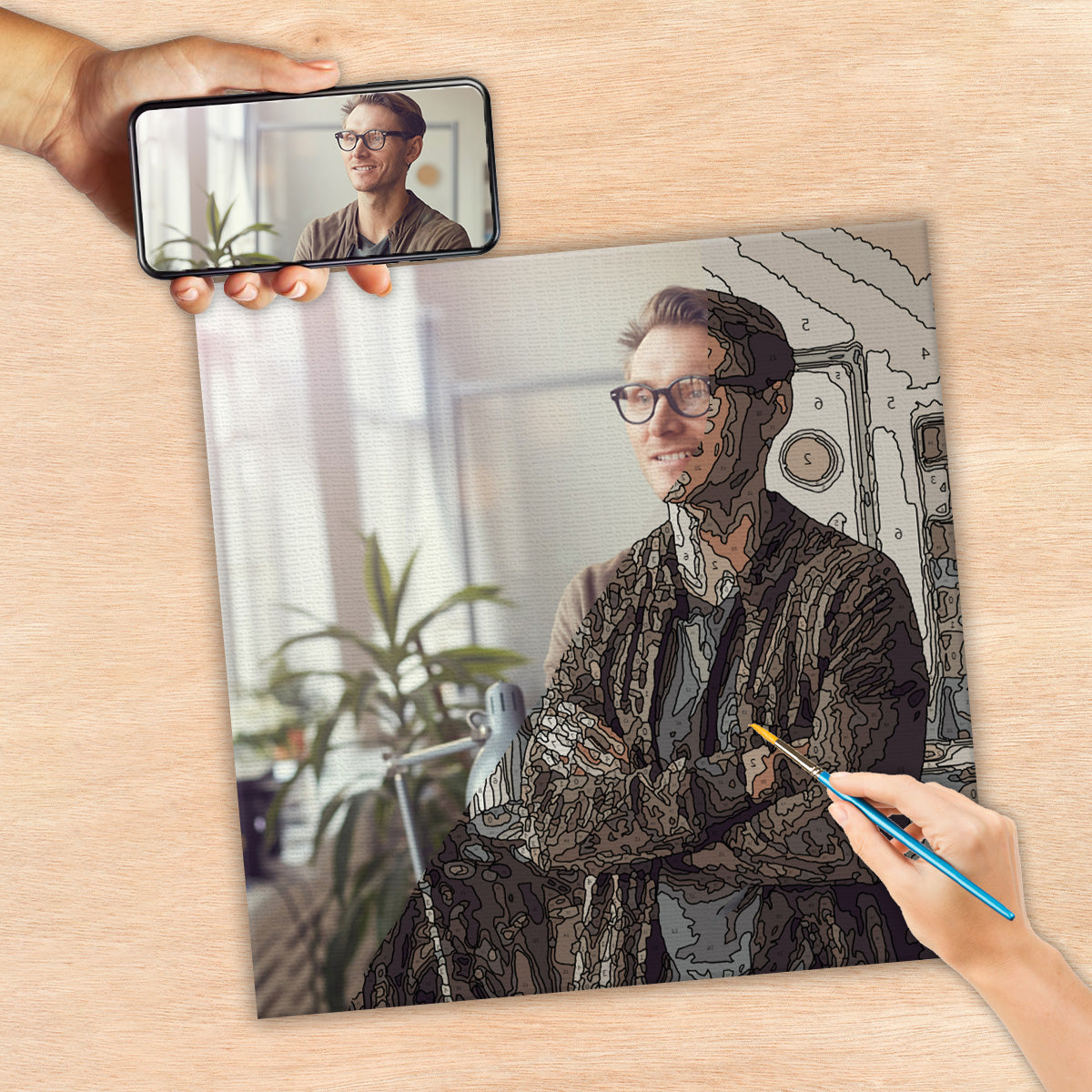 Custom Photo - Personalized Uncle Paint By Numbers Kit