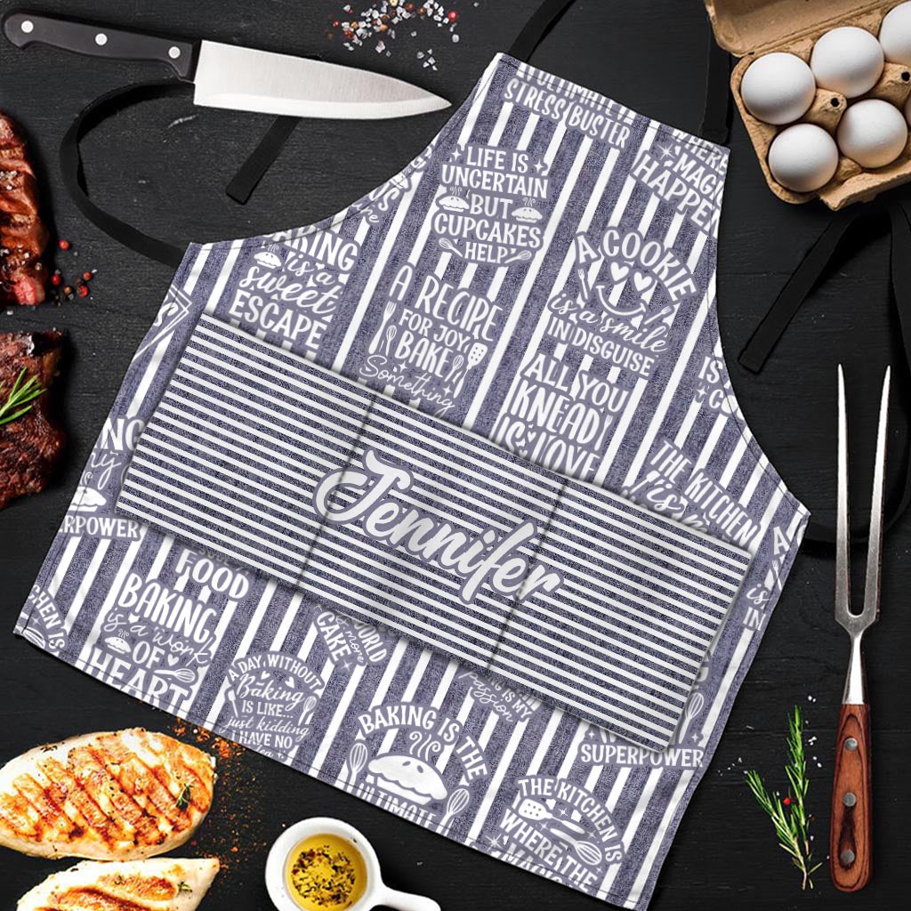 Baking Is A Work Of Heart - Personalized Baking Apron