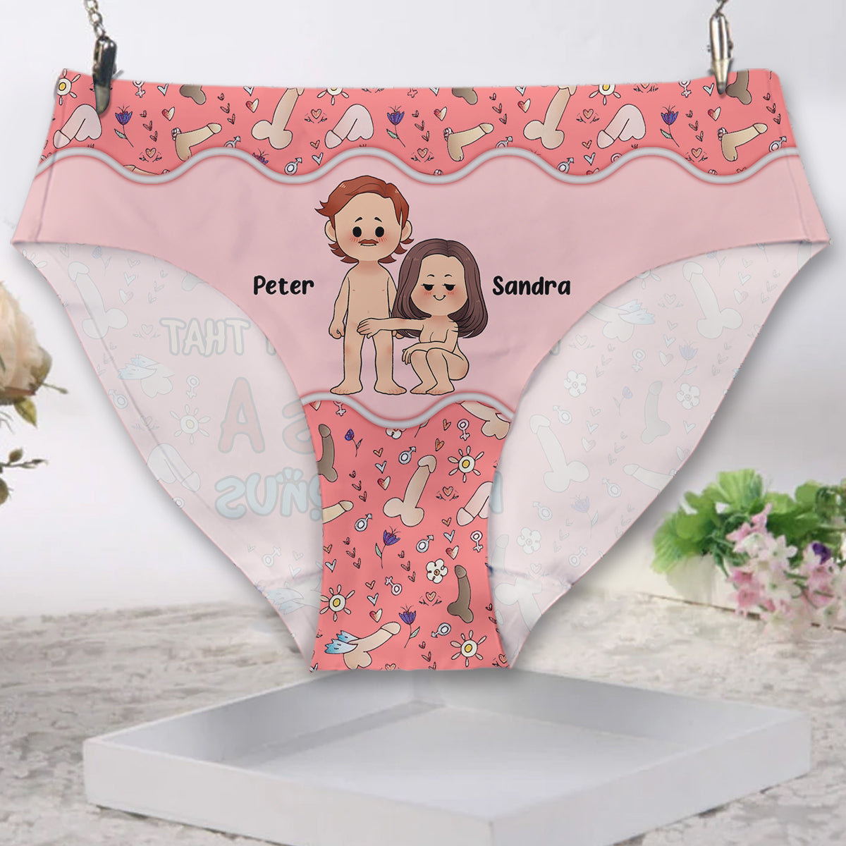 I Love You For Your Personality - Personalized Couple Women Briefs