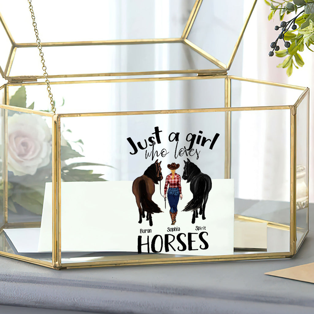 Just A Girl Who Loves Horses - Personalized Horse Decal Full