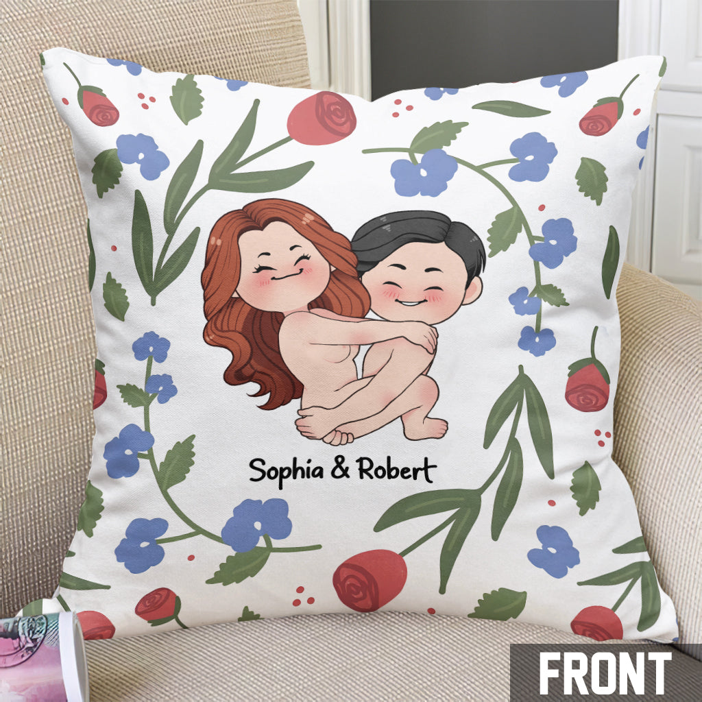 Rose Are Red Violet Are Sick - Personalized Couple Throw Pillow