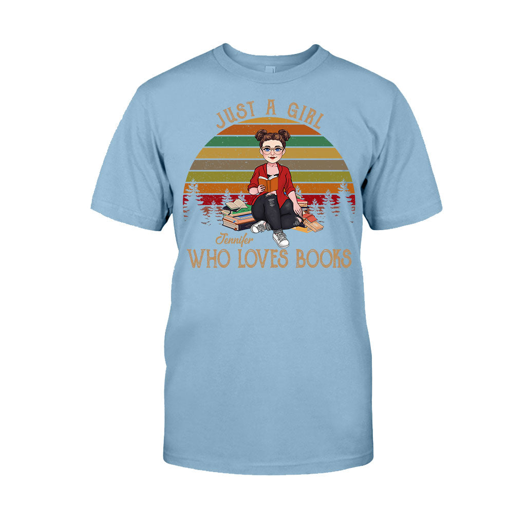 Just A Girl Who Loves Book - Personalized Book T-shirt & Hoodie